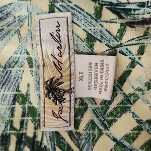 Jo Marlin Men's XLT Palm Tree design Short Sleeve Shirt